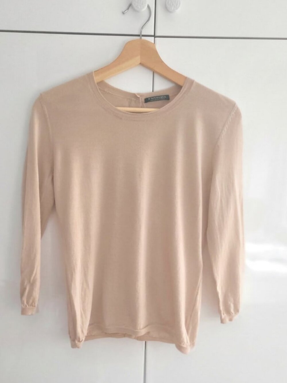 STRENESSE 100% Wool Sweater with Buttons up the Back Beige Size US 4